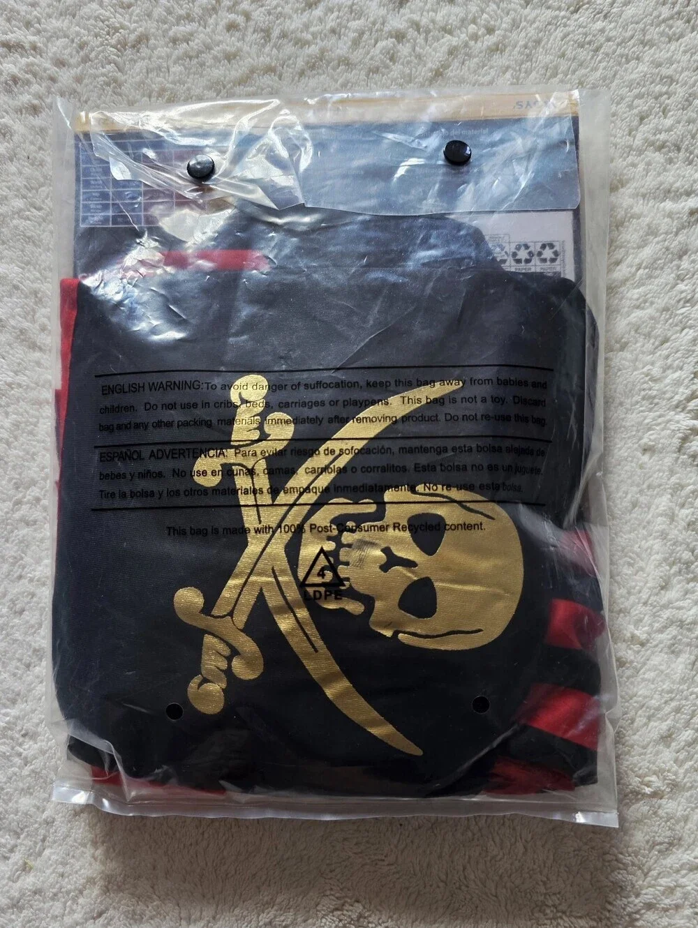 New Boy's Size S 6/7 Or L 12 Pirate Dress Up/ Halloween Costume/ complete outfit